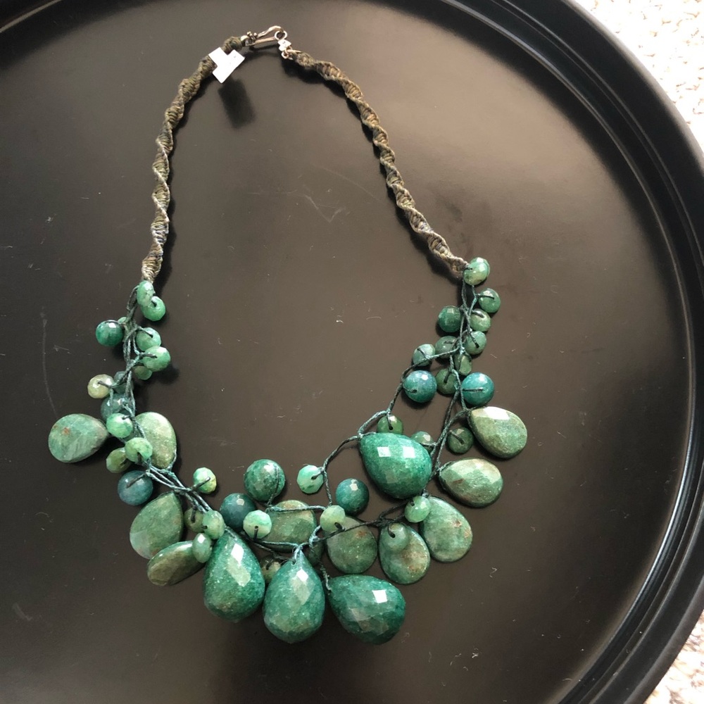 Jade stone necklace